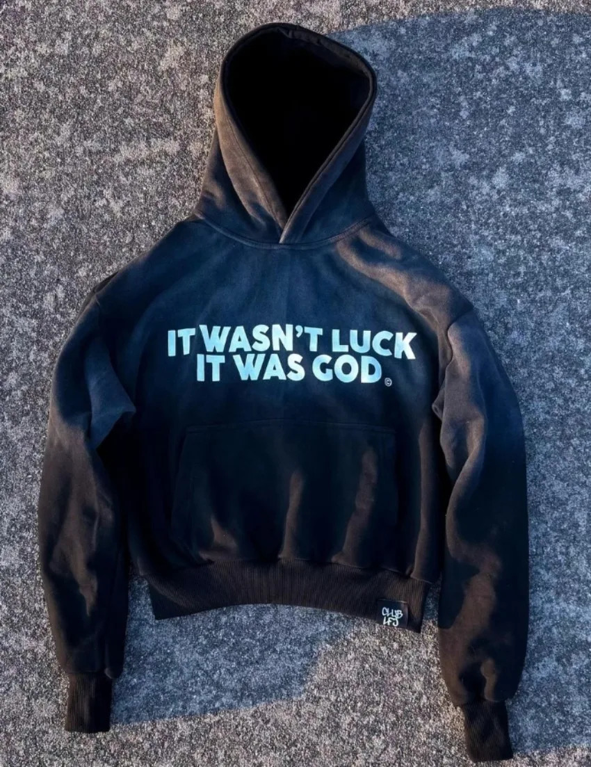 American Gradient Contrast Letter Printing Loose Hoodie Y2K High Street Retro Hip-hop Loose Casual Longsleeved Hoodie Unisex 250617