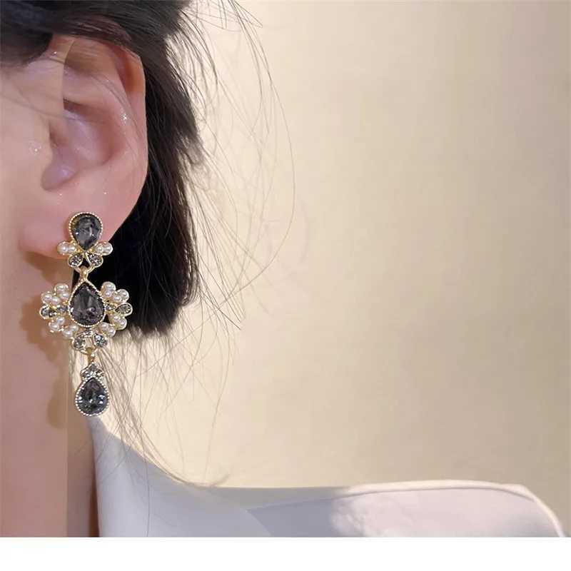 French Retro Emperament Drop AAA Pearl Earrings For Women Luxury Palace Style Earrings Light Luxury Accessories 2023 XJ250623