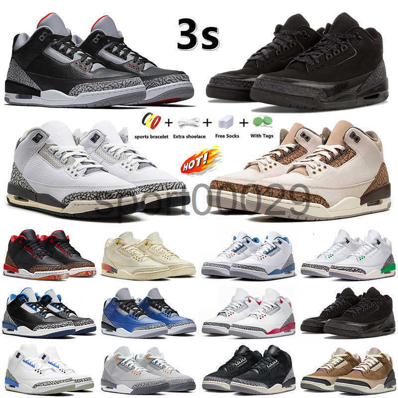 3 3s Basketball Shoes sneakers Black Cement Black Cat White Cement Palomion Black Cement Fire Red While You Were Sleeping Cement Grey Craft Ivory Fear Midnight Navy