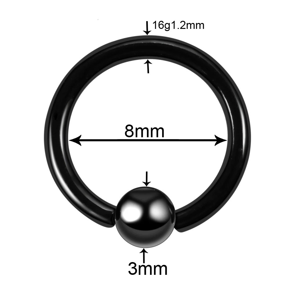 1PC CBR Piercings Captive Bead Rings BCR Ball Clre Nipple Nose Hoop Septum Lip Eyebrow Tragus Earrings Jewelry 250613
