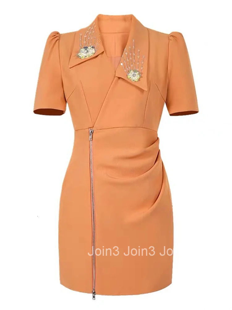 Summer Asymmetrical Business Formal Occasion Pencil Dress Women Clothes Elegant Office Short Sleeve Skinny Folds Party Vestidos