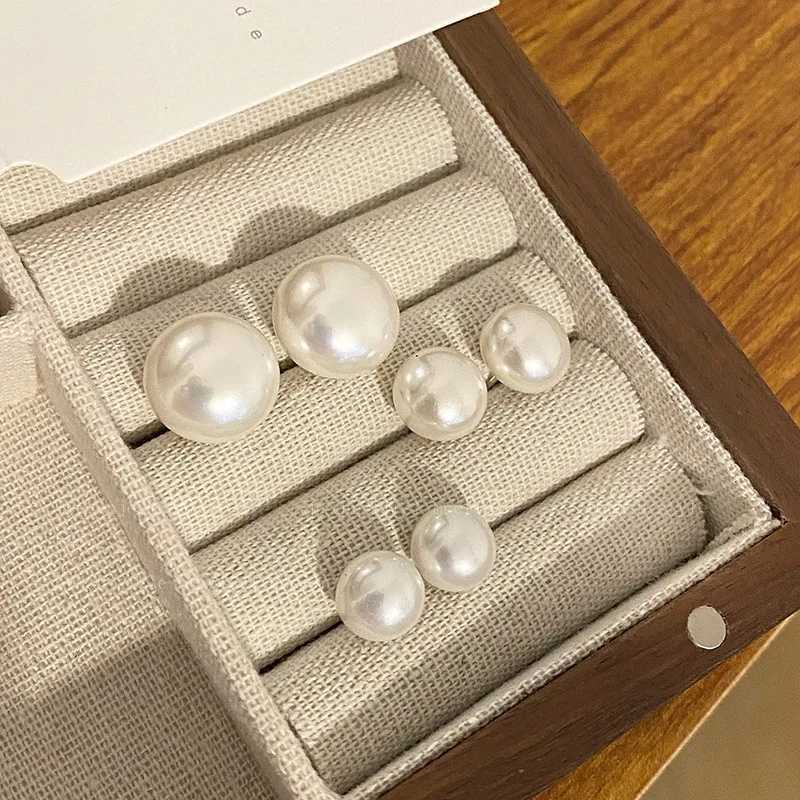 White Color Pearl Stud Earrings for Women Fashion Jewelry Cute Wedding Bridal Earrings Girl Gifts Accessories Brincos XJ250623