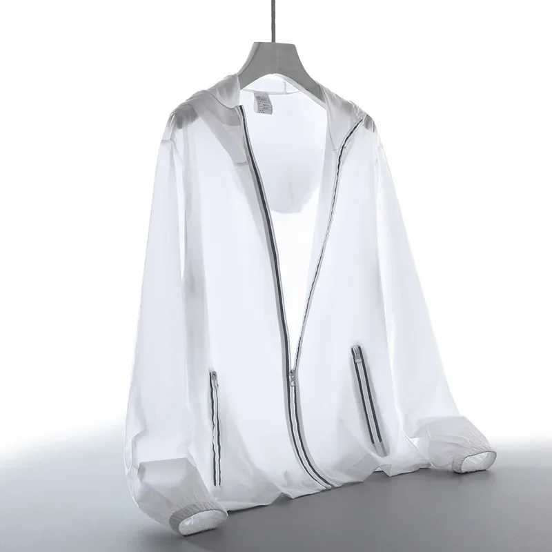 Summer 50+ UV Sun Protection Mens Clothing Skin Coats Breathable Cooling Nylon Silk Hooded Windbreaker Men Casual Jackets 8XL W250623