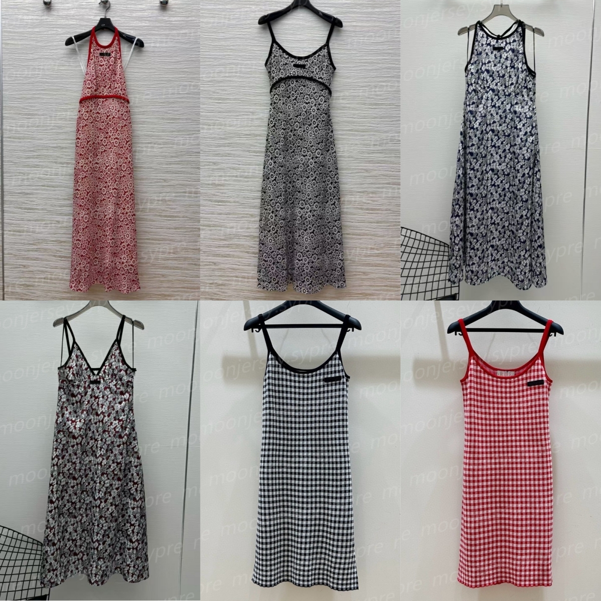 (go off picture not the description) 10A Premium Designer Tank Top Women's Long Dress with Embroidery Elegant Sets Summer Holiday Skirts