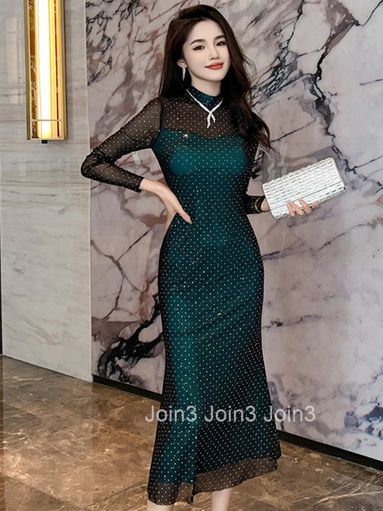 Fashion Stretchy Clothes Sparkly Evening Long Dress Ladies Women Elegant Luxury Chic Skinny Midi Party Prom Robe Mujer Vestidos