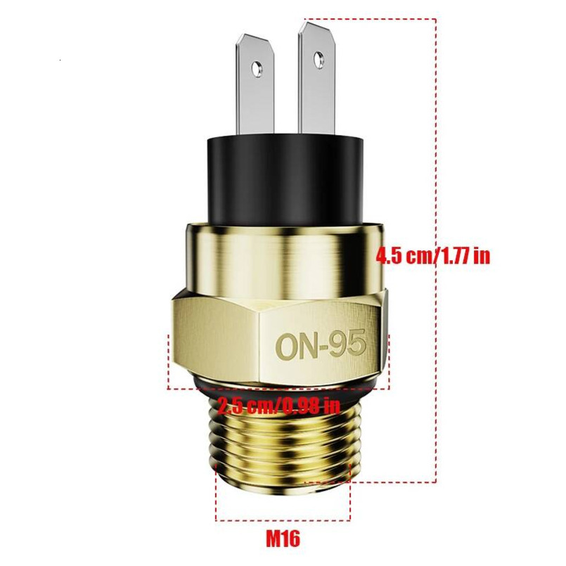 M14/M16 Motorcycle Electric Radiator Coolant Fan Water Temperature Thermostat Switch Temp Sensor For 125 150 200 250 300 400 450