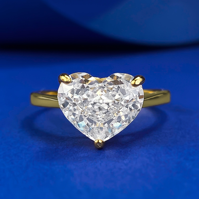2025 Ins Top Sell Wedding Designer Rings Solitaire Luxury Jewelry Pure 100% S925 Sterling Silver 18K Gold Party Heat White Moissanite Diamond Women Br