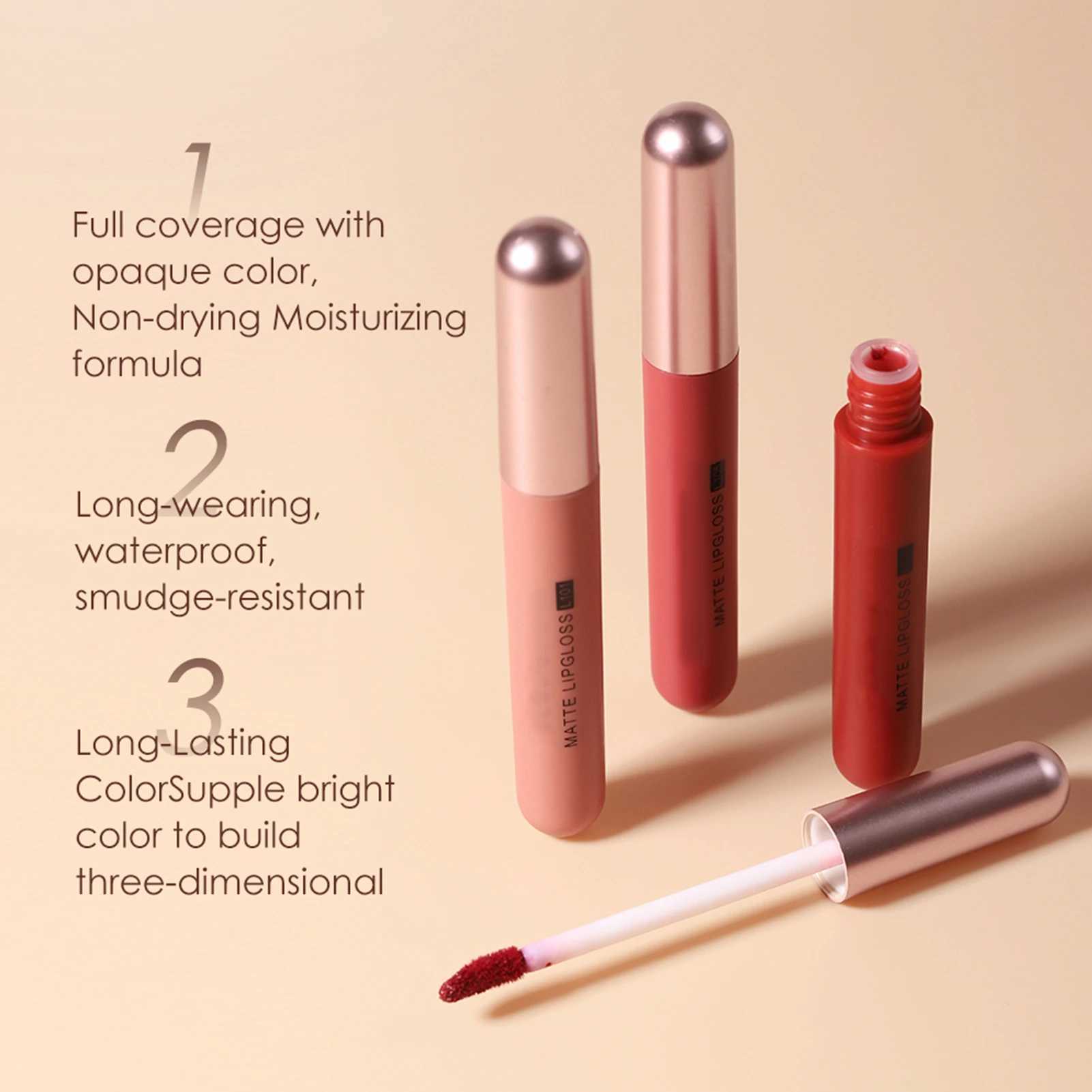 Mini Lipstick Set Waterproof Matte 6 Colors Lipstick Velvet Red Lip Pigment Non-stick Cup Lip Gloss Kit XJ250623