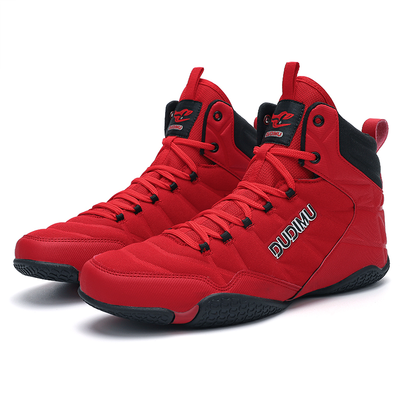 Professional Boxing Shoes, Men's Wrestling Shoes, Indoor Fitness Combat Shoes, Sanda Training Shoes, Women's High-Top Free Kickboxing Shoes