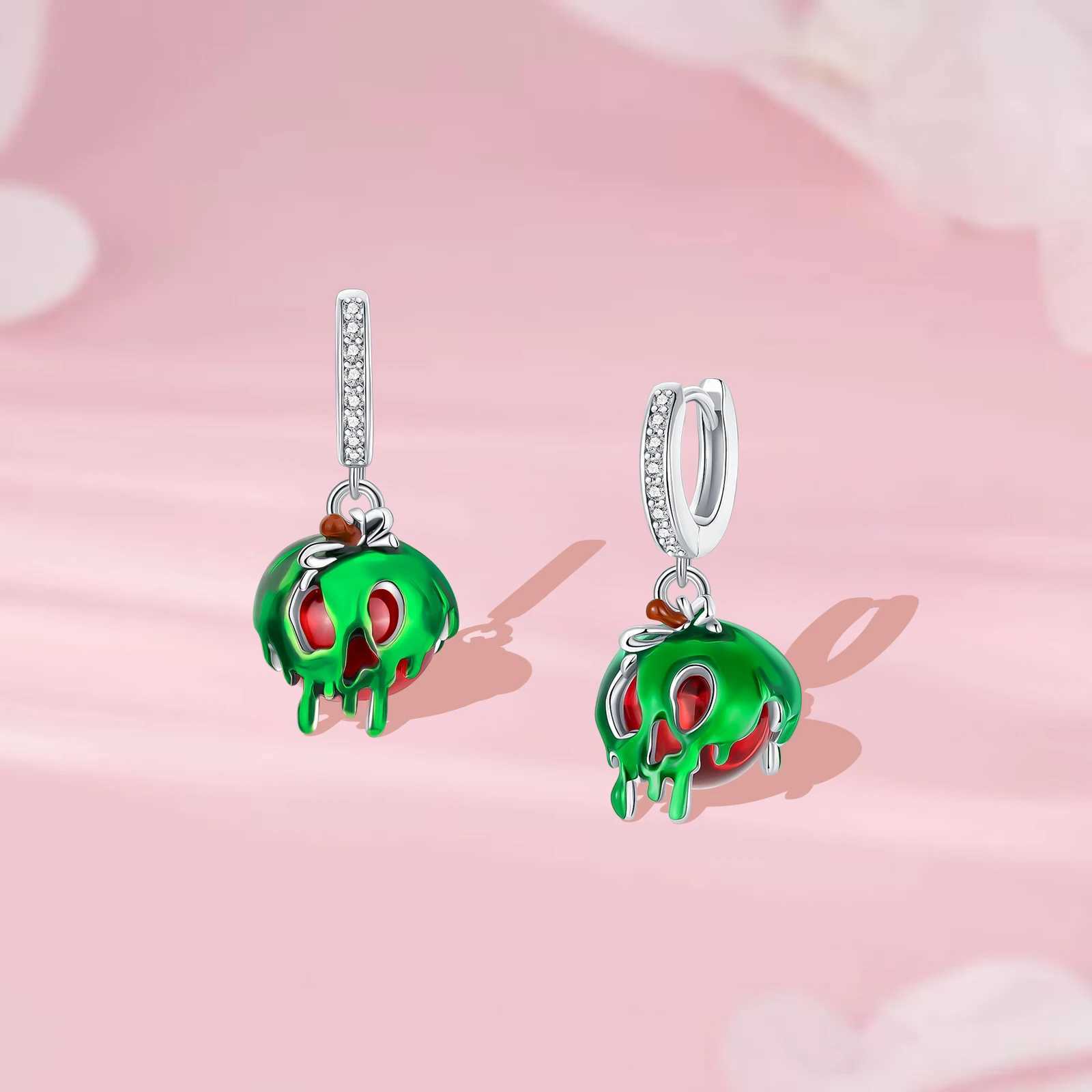 Original 925 Sterling Silver Halloween Skull Earrings Women Zircon Ear Studs Sparkling Earring Anniversary Jewelry GiftXJ250623