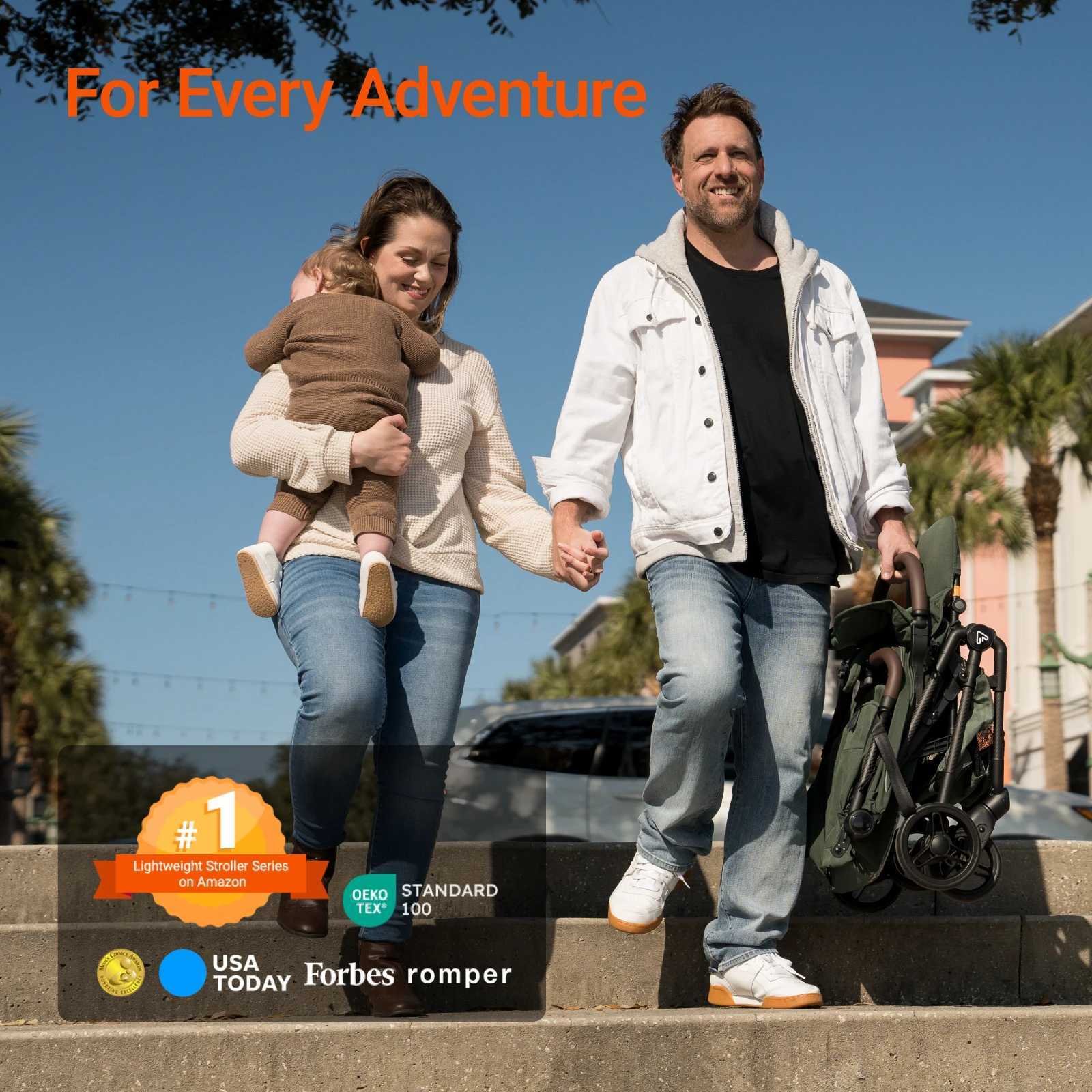 MAMAZING Ultra Air Lightweight Baby Travel Stroller with Carbon Fiber Frame 11.6lbs One-Hand Fold w/Organizer (GREEN) XJ250623