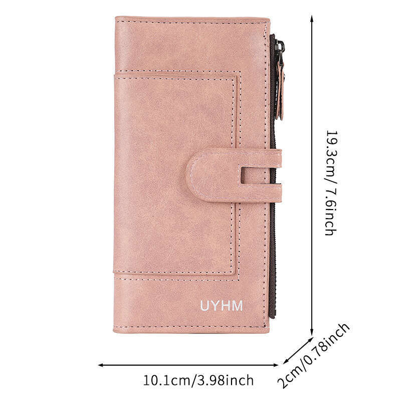 2024 New Women's Long Wallet Fashion Phone Bag PU Leather Multi-Card Slot Clutch Coin Purse
