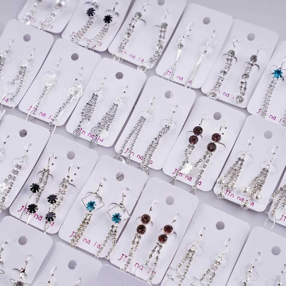 10Pairs/Lot New Korean Fashion Shiny Pearl Geometric Tassel Hook Earrings For Women Long Dangle Pendants Mix Style Jewelry Gift XJ250623