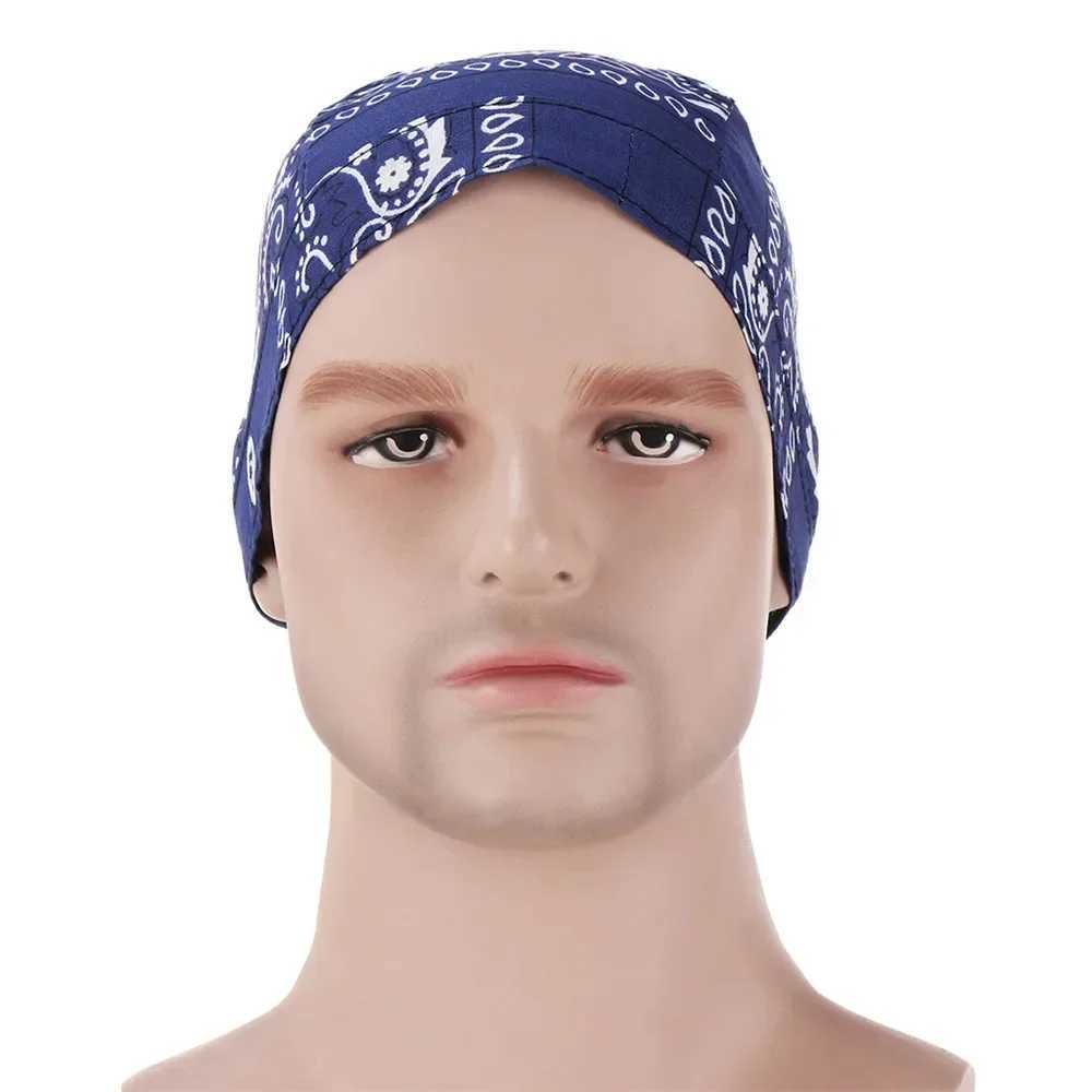Durag Du-Rag Headwear Head Wrap Skull Cap Doo Do Rag Bandana Headwear Beanie Hat Women Men Print Headscarf Cycling Pirate Caps M250623