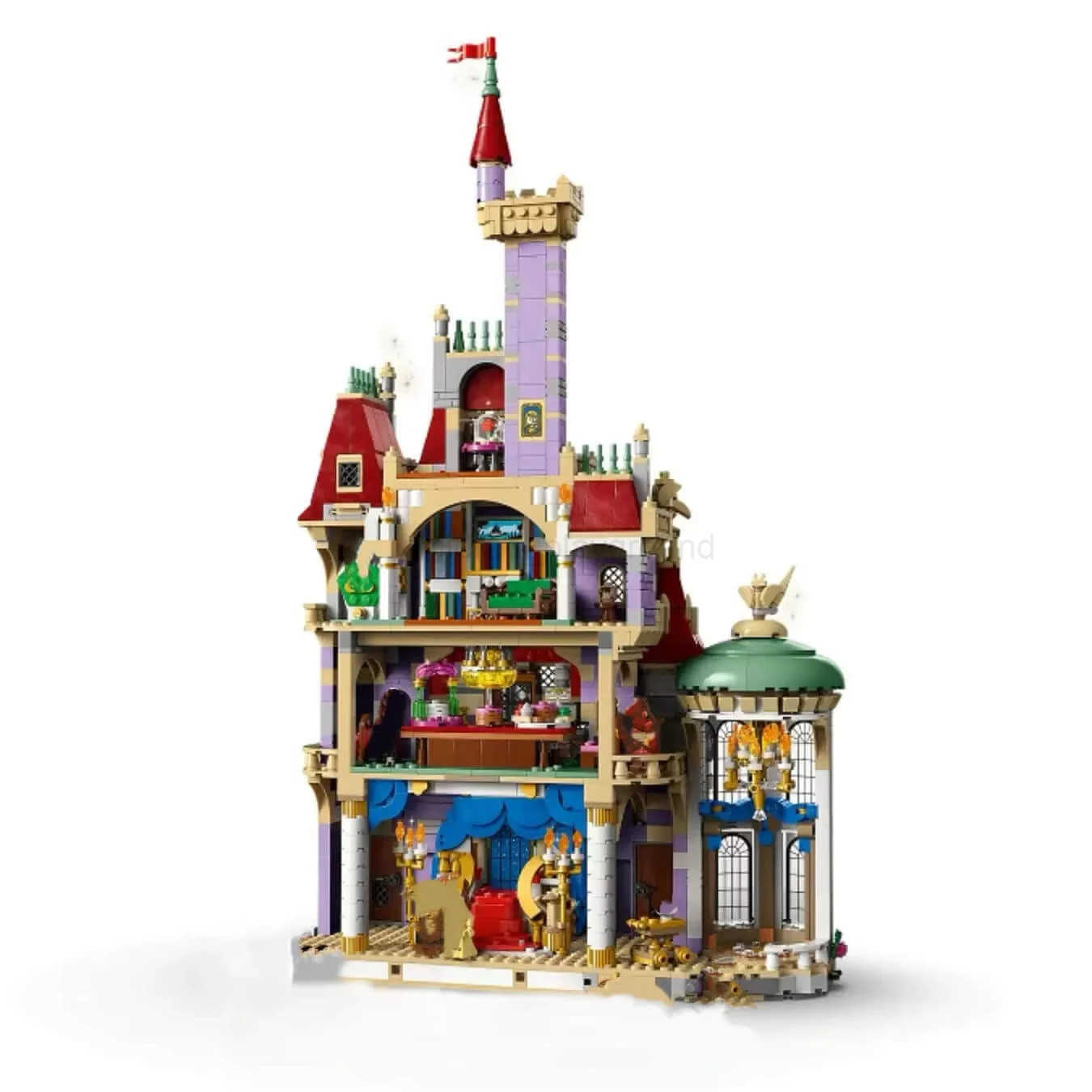 DISNEYNew product Beauty and the Beast Castle Romantic Toy Model Girl Educational Building Blocks Valentines Day Adult Birthday Gift W250623