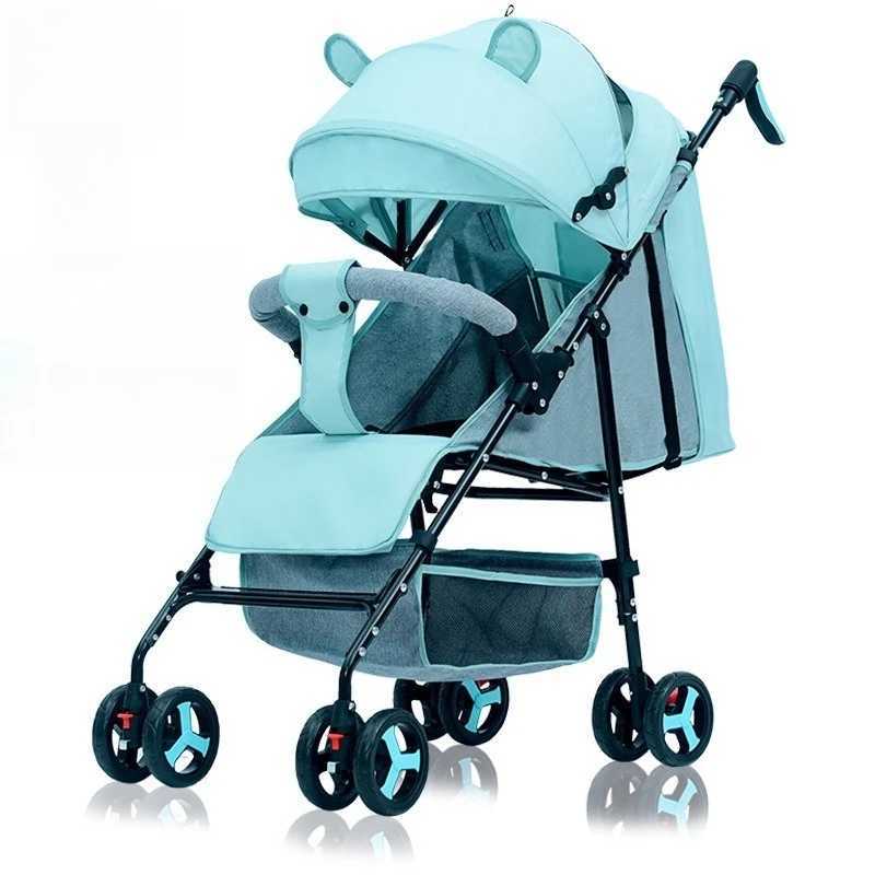 Lightweight Baby Stroller Foldable Four-wheeled Stroller with Sitting and Lying Function XJ250623