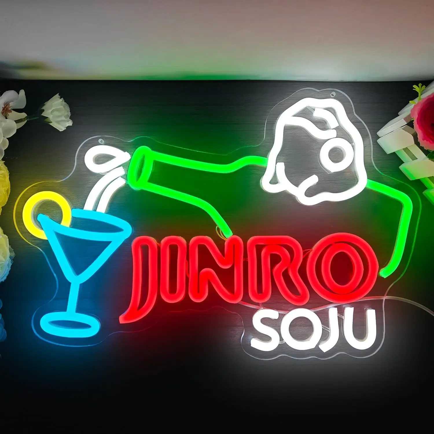 Jinro Soju Pub Neon Sign for Wall Decor LED Neon Light Sign Korean Frog Bar Bedroom Decor Club Bistro Party Decor Business Store X250623