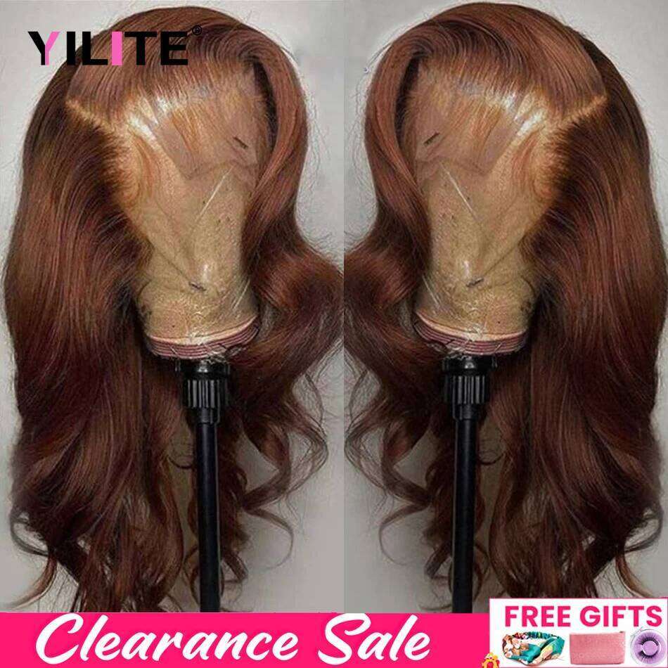 13x6 Chocolate Body Wave HD Frontal Wig 13x4 Dark Brown Colored Lace Front For Women Glueless Wigs Pre Plucked
