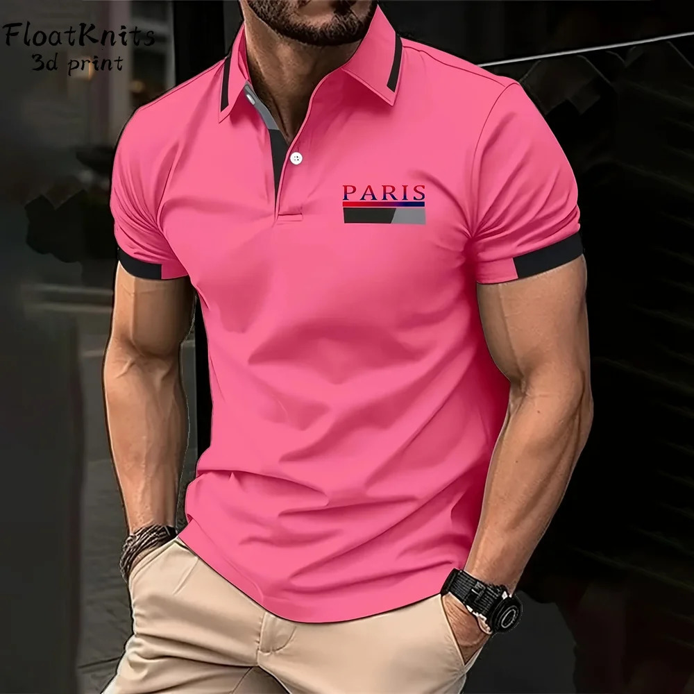 Summer Simple Mens Clothing Business Short Sleeved T-Shirt for Men Fashion Lapel Polo Shirt in Tops Tees Street Polos Man 250618