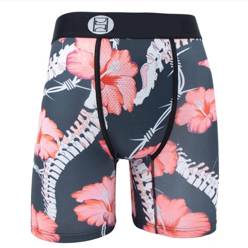 P & S & D Underpants trendy brand graphic print Men's Underwear American sport style quick-dry material for running fitness boxing Fashion extend