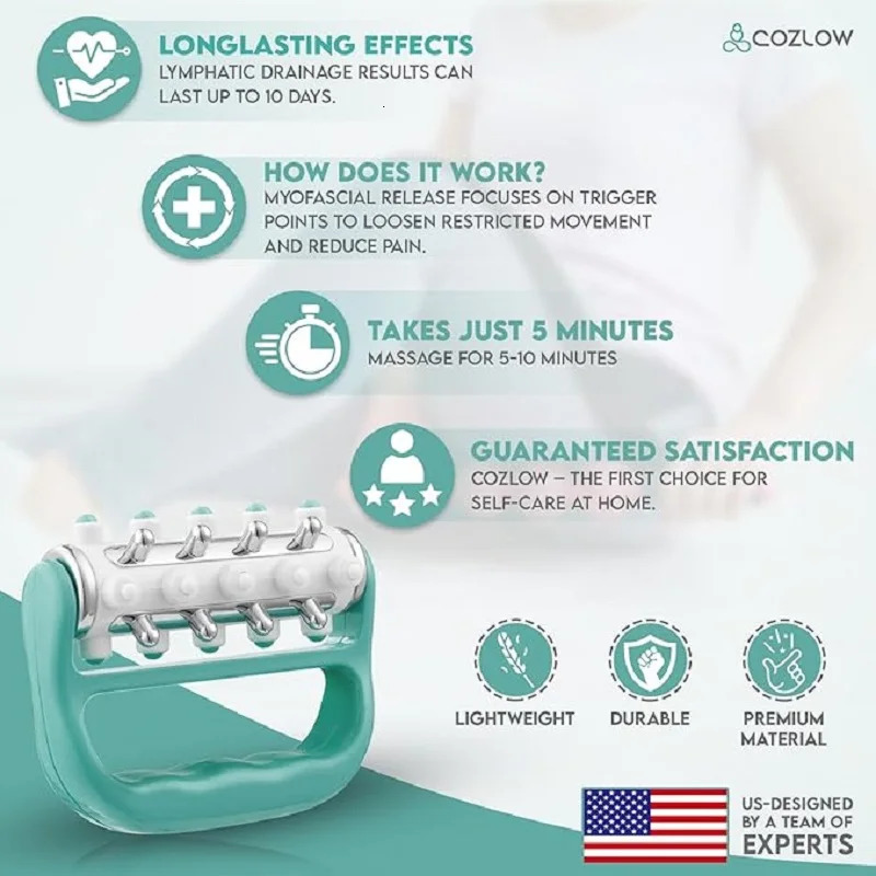 MyoRelease Lymphatic Drainage Massager Green Ultimate Fascia Release Scar Tissue Massage Tool Personal Handheld Massage Ro 250619