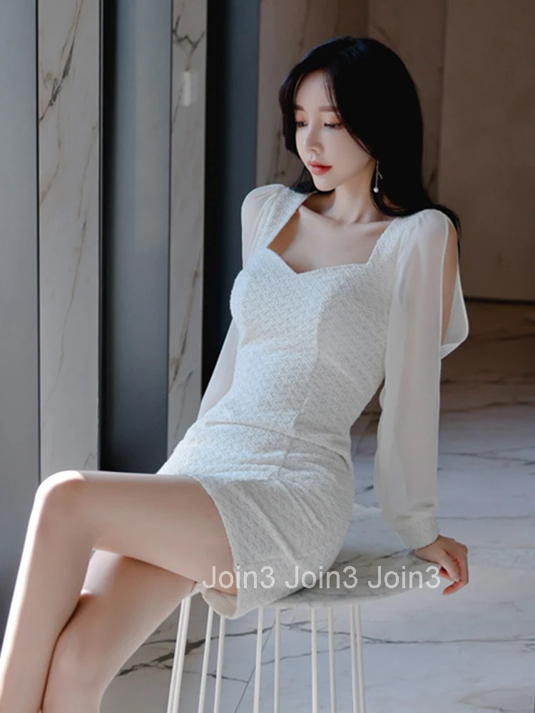 Fashion Women Vintage Sexy Sweetheart Neck Mini Party Club Dress Elegant Temperament Sexy Coffee Break Hollow White Female Dress