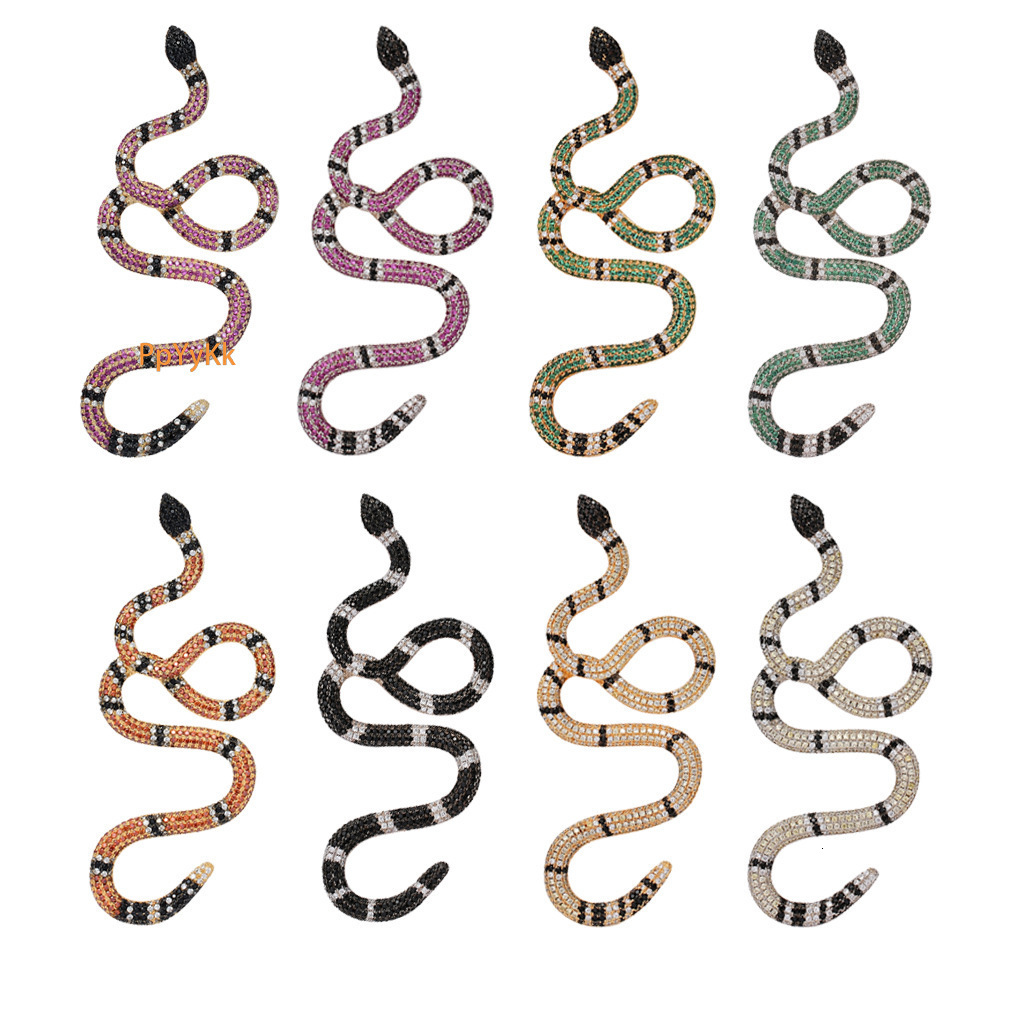 New Hip Hop Pendant Colorful Snake Iced Out Pendant Trendy Stylish Streetwear Versatile Jewelry Pass the diamond tester