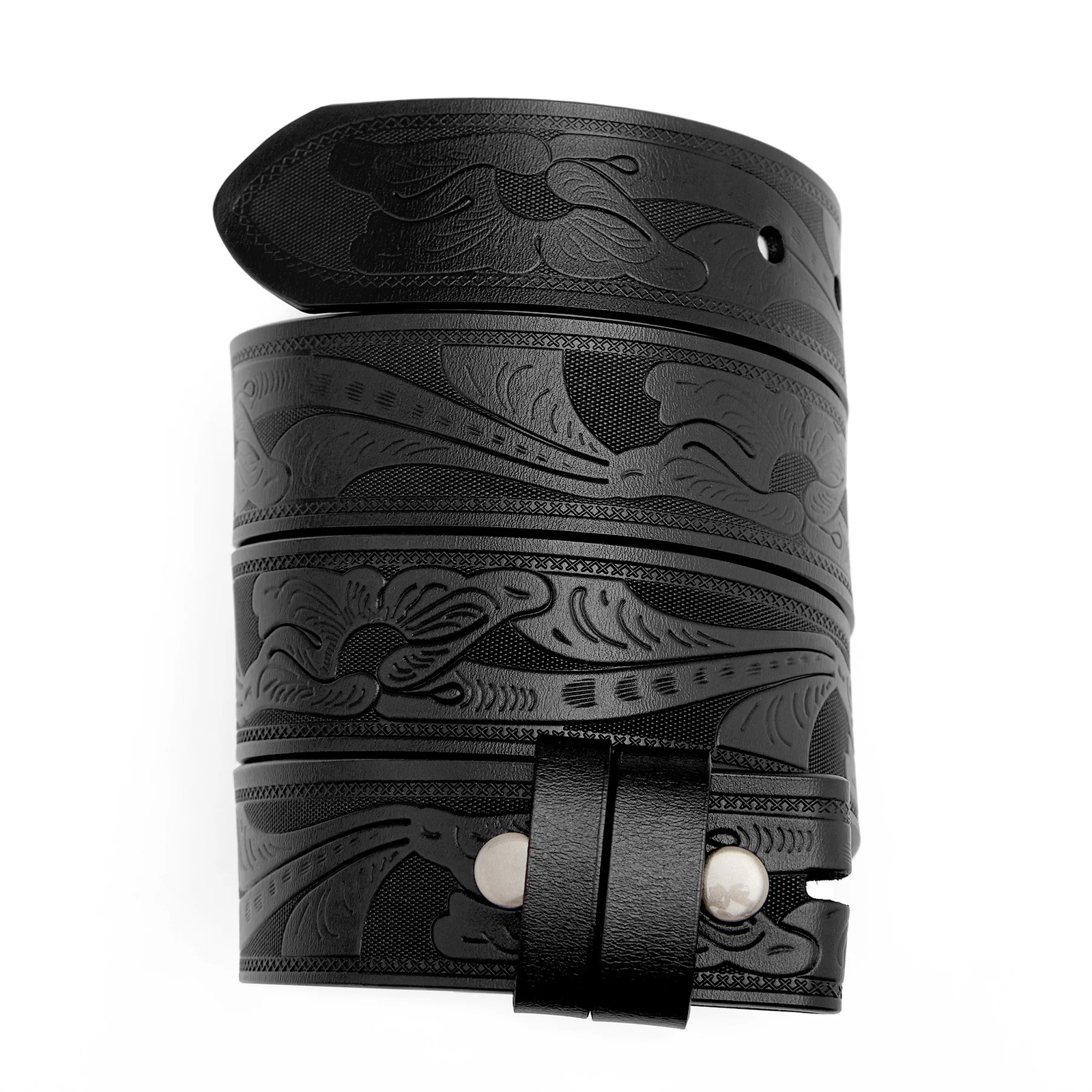 2024 Belts Without Buckle Two Layer Embossed Cowhide No Buckle Strap Pin Buckle Belt Body High Quality Male Belts 250618