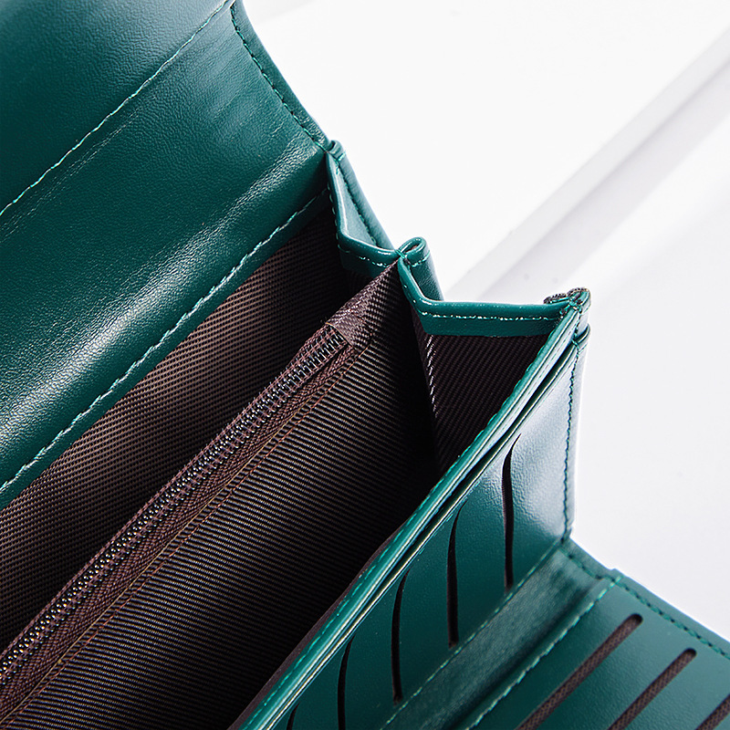 Free Shipping 2025 New Designer Bag New Long Style Women's Wallet European And American Crocodile Pattern Buckle Ladies' Wallet Cross-border