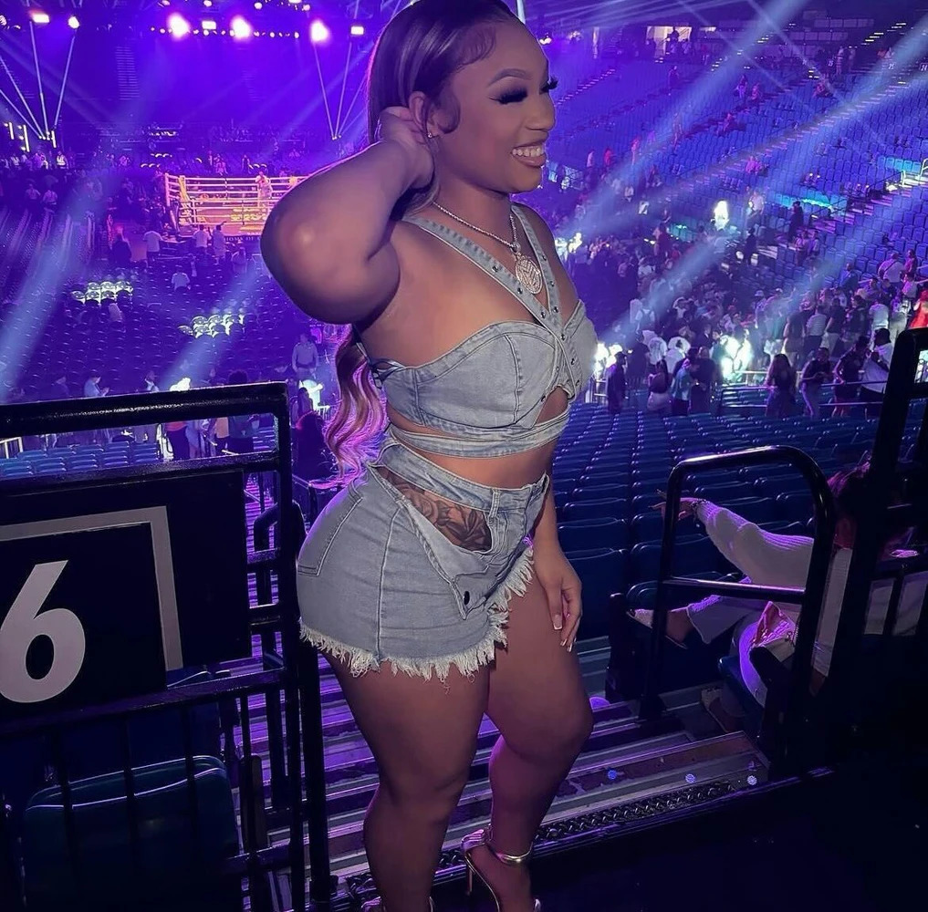 Sexy Jean Women Short Sets Straps Denim Crop Top and Cut Out Shorts Set 2025 Summer Clothes Streetwear Two 2 Piece Club Outfits 250618