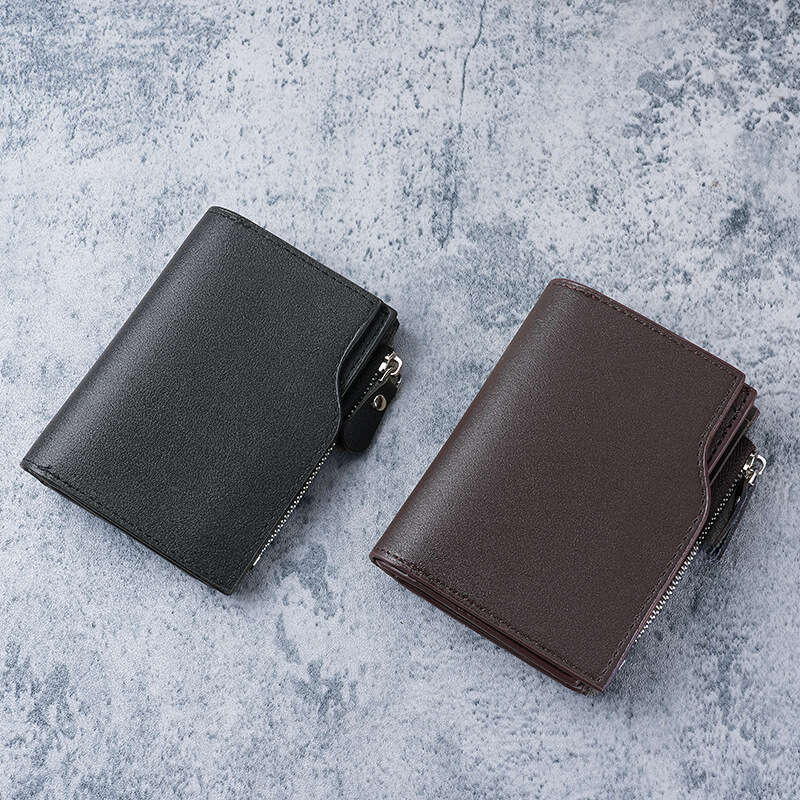 Short New Leather for Men 70% off Multi-Card Slot Wallet Men's Zipper Coin Purse