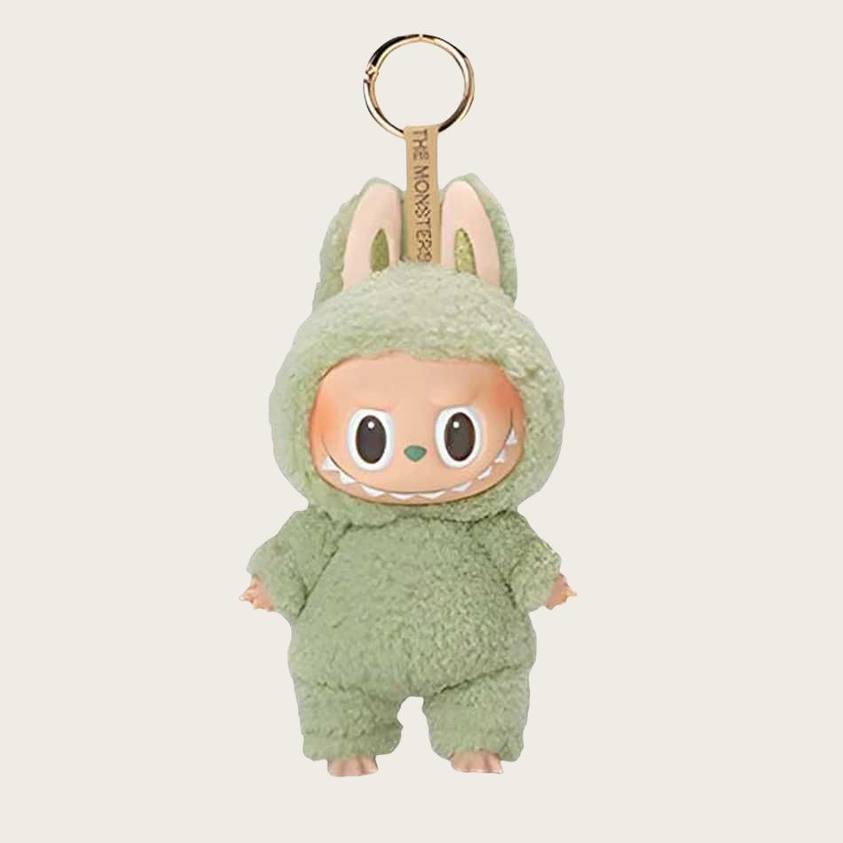 Popmart labubu keychain doll key chain fashion play mysterious box bag charms classical girl small key buckle 17cm popular trendy 7 colors heartbeat m
