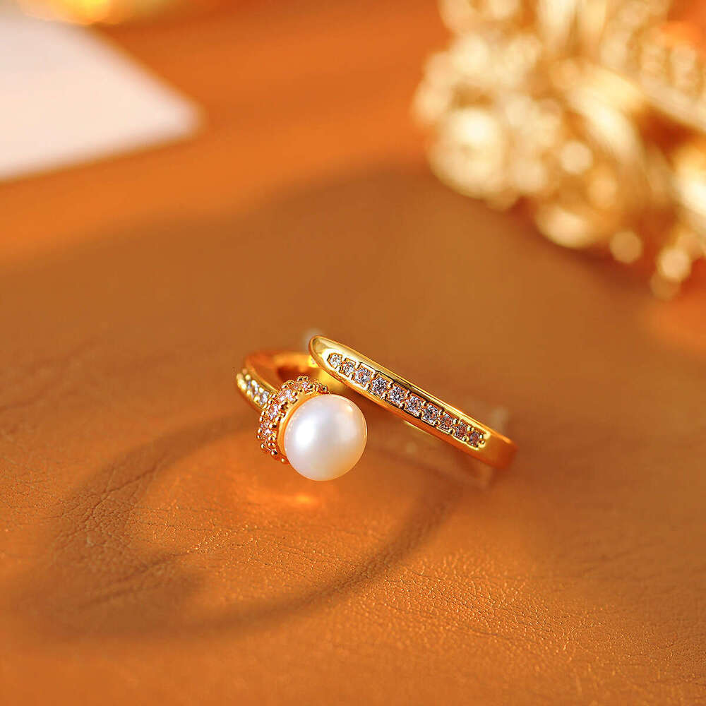 Natural Pearl Ring for Women, Light Luxury High-end Feel, 2025 New Simple Elegant Versatile Niche Design