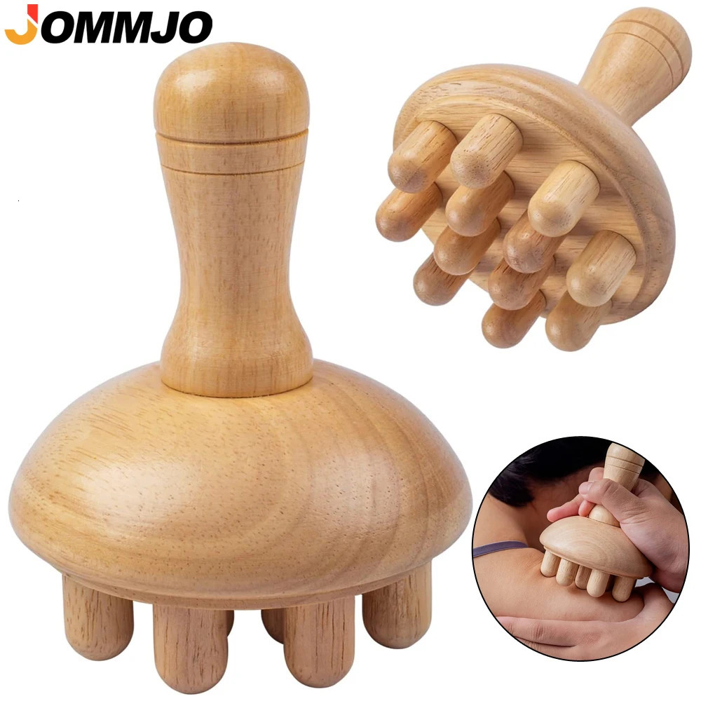 Wooden Mushroom Shape MassageManual Wood Therapy Massage ToolAnti CelluliteMaderoterapiaLymphatic Drainagefor Full Body Use 250619