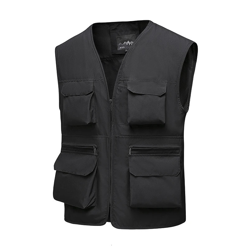 Summer mens outdoor casual vest breathable multi pocket pography fishing vest a must-have for mens outdoor exploration 250617