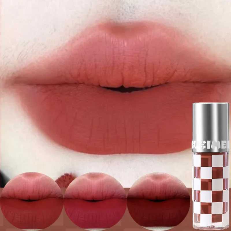 Matte Lipstick Lip Gloss Sexy Nude Red Waterproof Lasting Dark Purple Matte Lipstick Natural Lip Makeup Chocolates Lip Tint Korea XJ250623