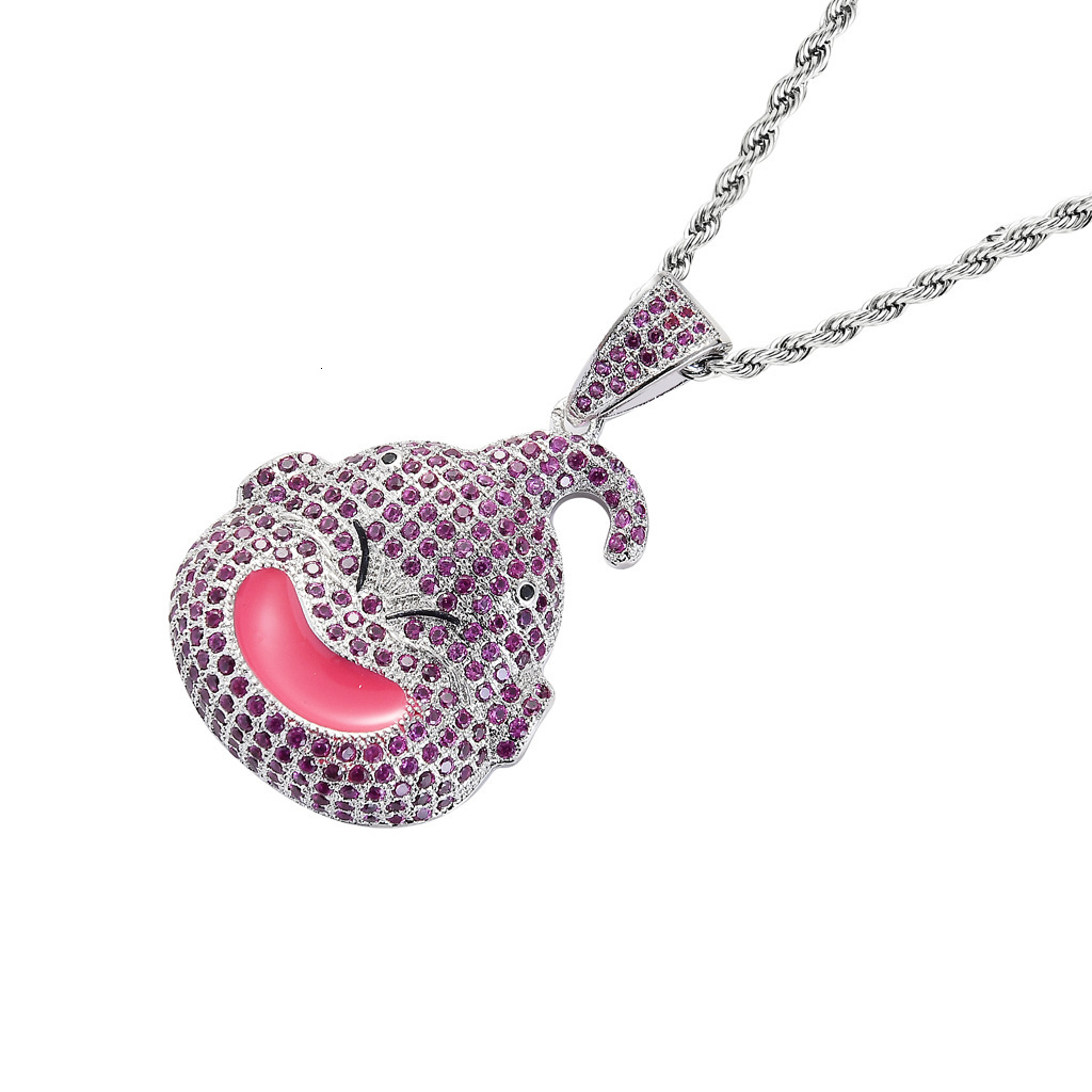 Luxury Moissanite Jewelry Fat Buu Main Character Head Pendant Trendy Brand Full Diamond Colorful Pendant Hip Hop Accessory Pass the diamond tester