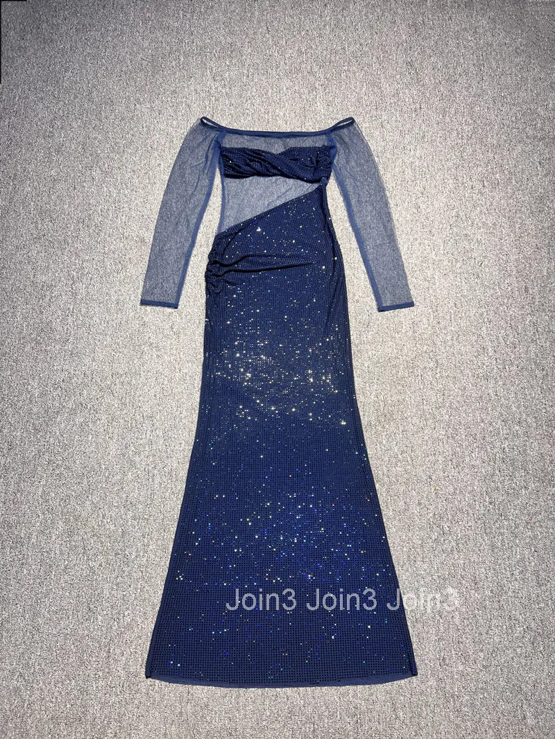 2025 Hot Off-Shoulder Mermaid Evening Dress Sequin Cruise Party Gown For Wedding/Gala/Nightclub