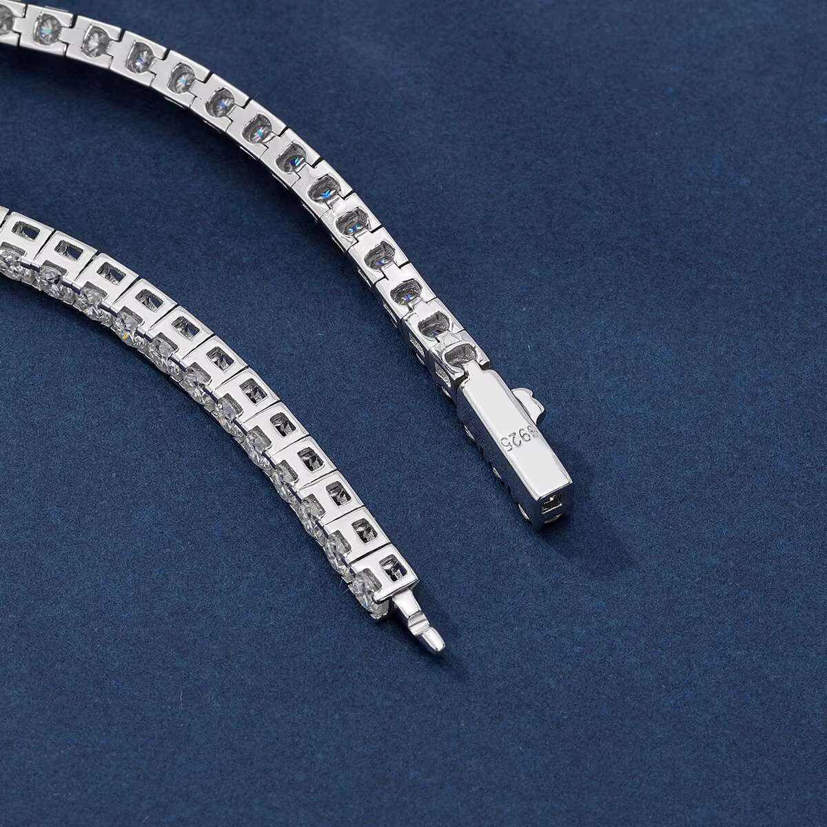 Wholesale Custom Tennis Chain Jewelry 925 Sterling Silver Moissanite Diamond Tennis Bracelet Vvs Moissanite GRA Certified