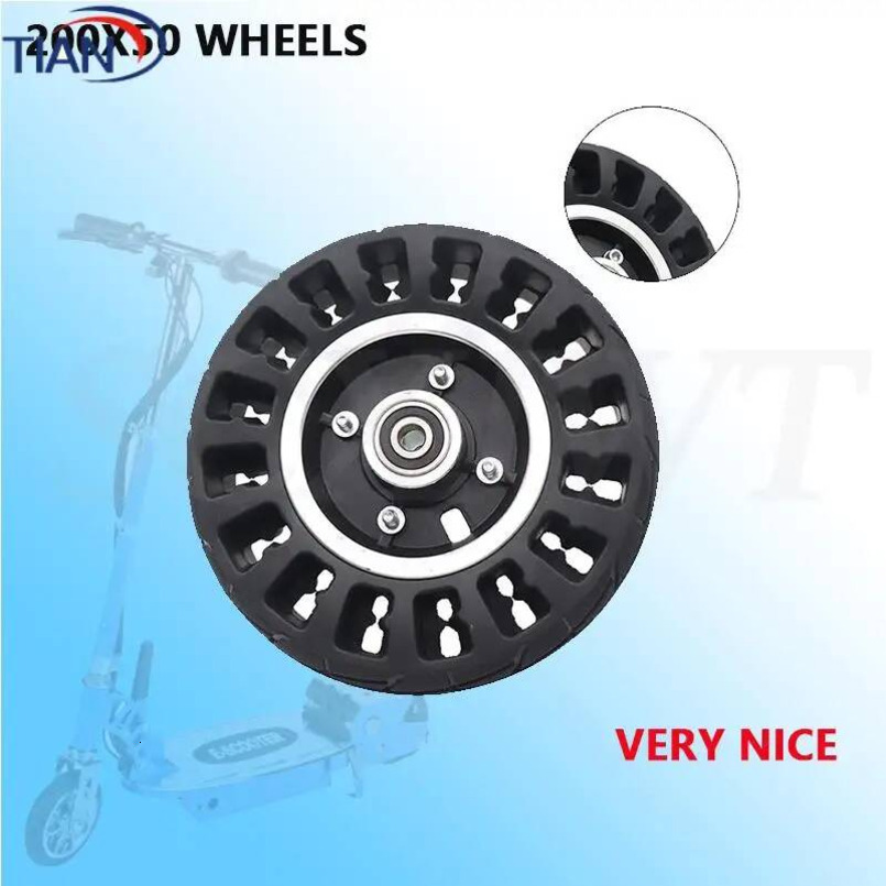 8 Inch Wheel high-quality Black wheel Temperature resistance for Electric Scooter Tyre 200x50 solid Tire