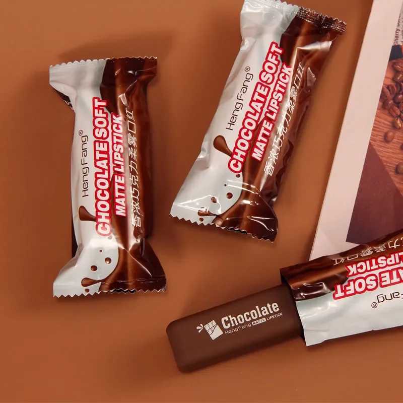 Chocolate Shape Matte Liquid Lipstick Waterproof Innovative Lovely Lip Glaze Velvet Lasting Lip Gloss Lip Makeup Tint Cosmetic XJ250623