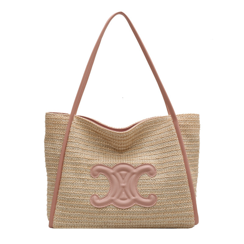 Free Shipping Designer Bag Large Luxury Bag Capacity Straw Woven Bag For Women 2025 New Handmade Woven Bag Vacation Beach Shoulder Bag Trendy Fashion 