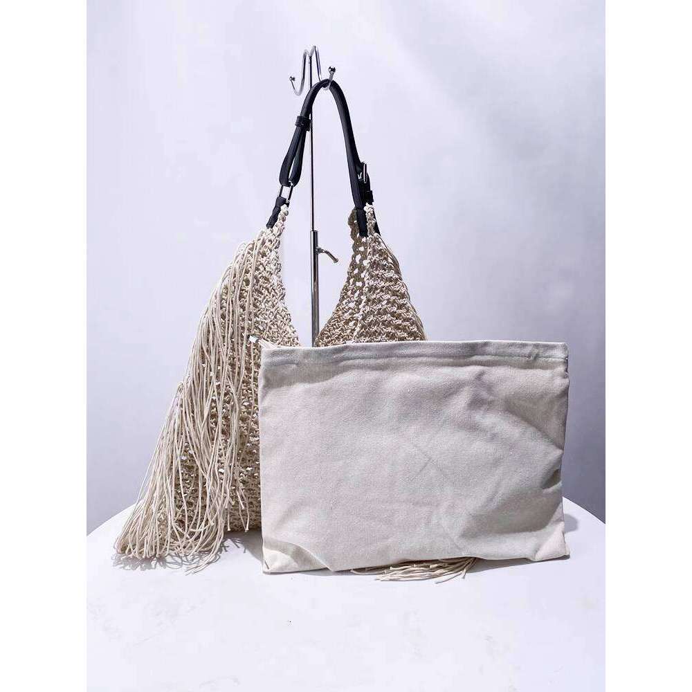 Eco-Friendly Handcrafted Rattan Weave Market Satchel Featuring Chunky Fringe