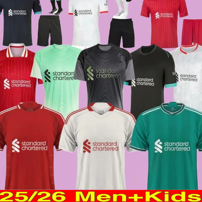 24 25 26 Liverpoool soccer jerseys MAC ALLISTER ALEXANDE R-ARNOL D LUIS DIAZ GAKPO DARWIN SZOBOSZLAI jersey fans player football shirt Mens Kids Kit sock Full sets