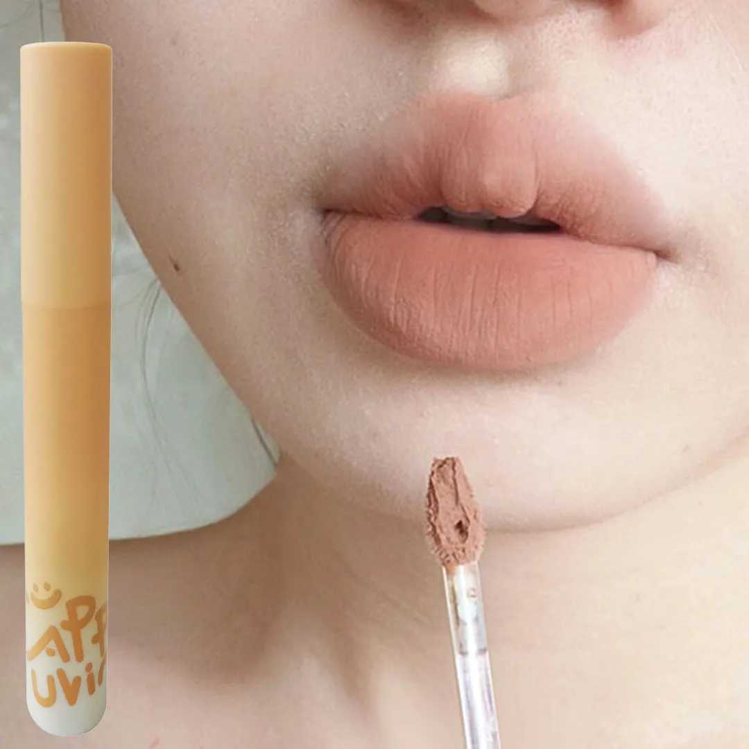 Pumpkin Apricot Lip Mud Velvet Lip Cream Matte Texture Lipstick Overlay Base Color Rose Pink Orange Lip Gloss Tint Cosmetic XJ250623