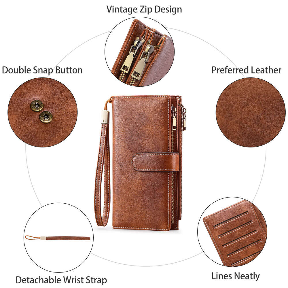 New Long Wallet RFID Multi-Function Women's Purse 70% off Clutch