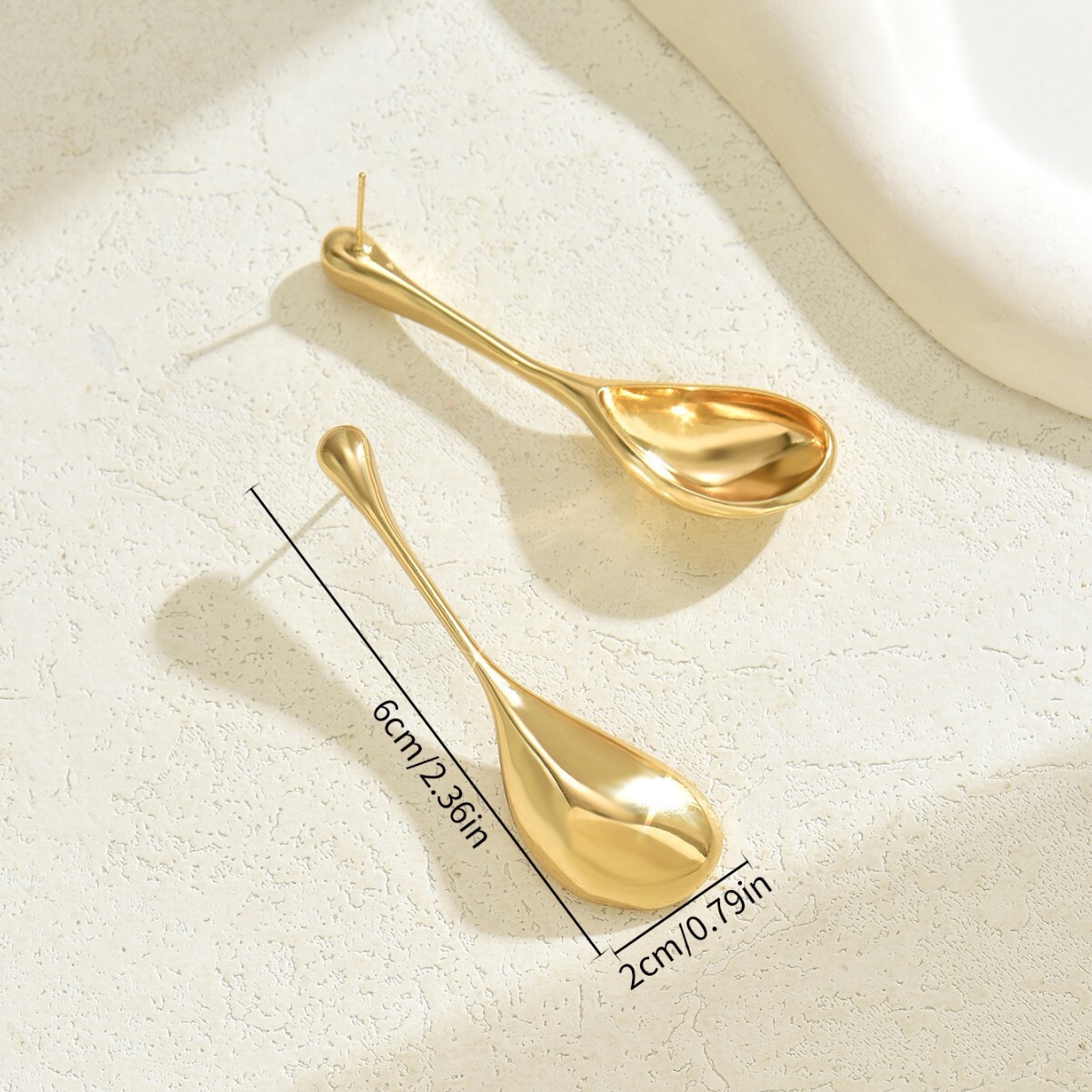 Ounai Fashion Commuter Style Water Drop Women, Unique Irregular Design Stud Earrings for Women