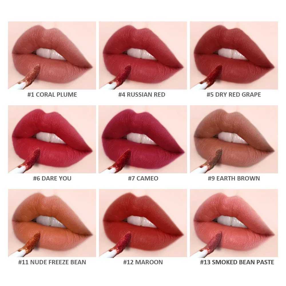 SANIYE Brand Makeup Nude Lip Gloss Waterproof Liquid Matte Lipstick Long Lasting 4g Quick Dry Red Lip Gloss Cosmetics XJ250623