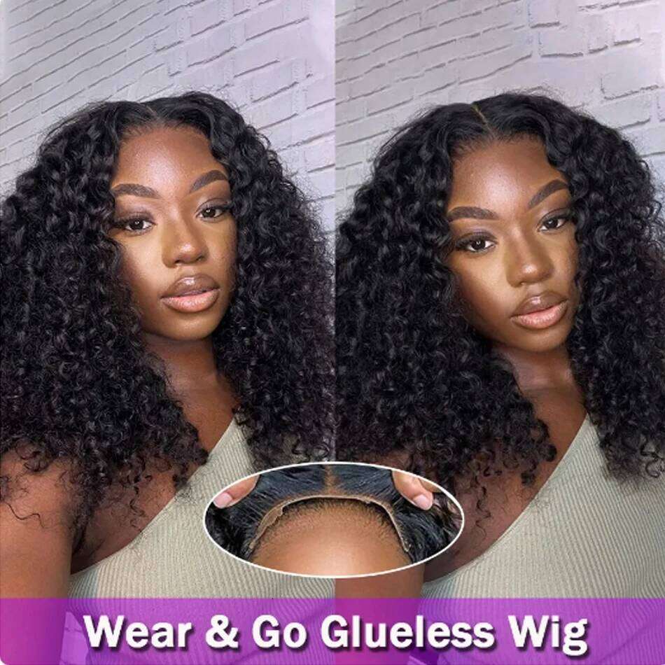 Wear Go Water Wave Bob Glueless Wet And Wavy HD Lace Frontal Precut Human Brazilian Cheap Wigs Perruques Cheveux Humain