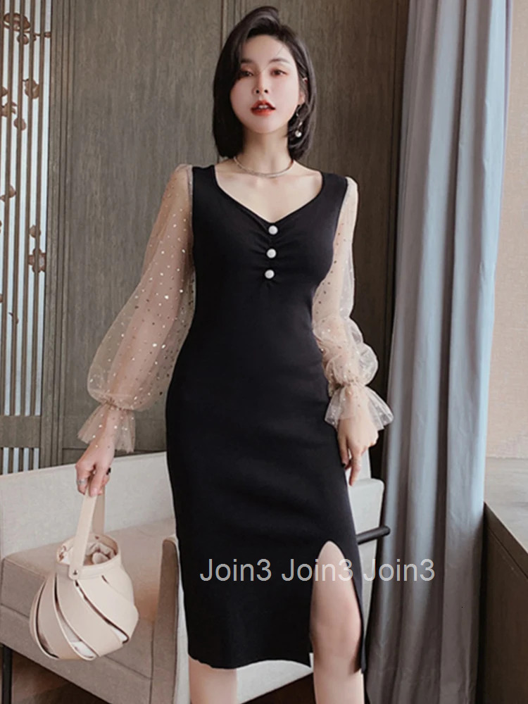 Fashion Women Sweet Temperament Comfortable Patchwork Work Style Dress New Arrival Vintage Elegant Party Slim Pencil Dress